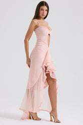 Gabriella Light Peach Ruffle Dress | Dress In Beauty